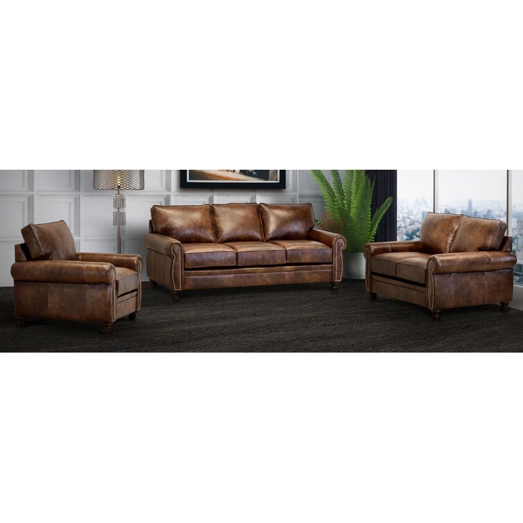 Wayfair leather sofa deals sets